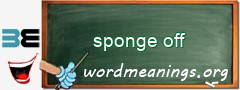 WordMeaning blackboard for sponge off